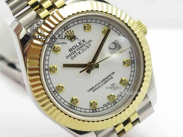 MiroTime 0304 DateJust II 41mm SS YG BP Maker Best Edition White Diam Dial On Jubilee Bracelet A ModernLook 3663